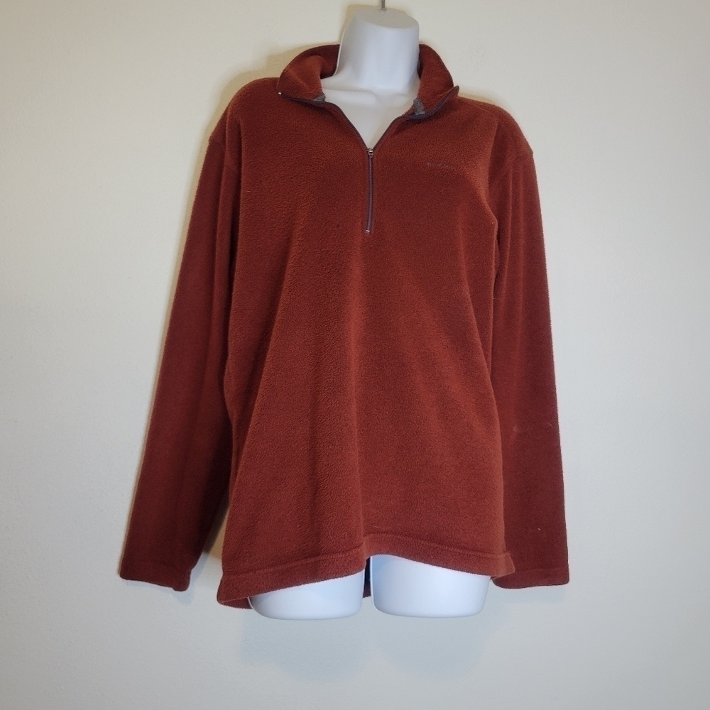 Patagonia capilene orange long sleeves fleece flawed